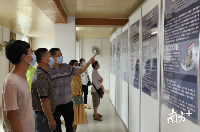 参观展览，接受警示教育。